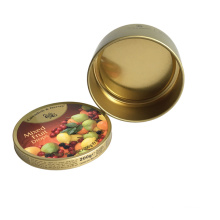 Gold Color Metal Round Shape Food Box Packaging Wholesale